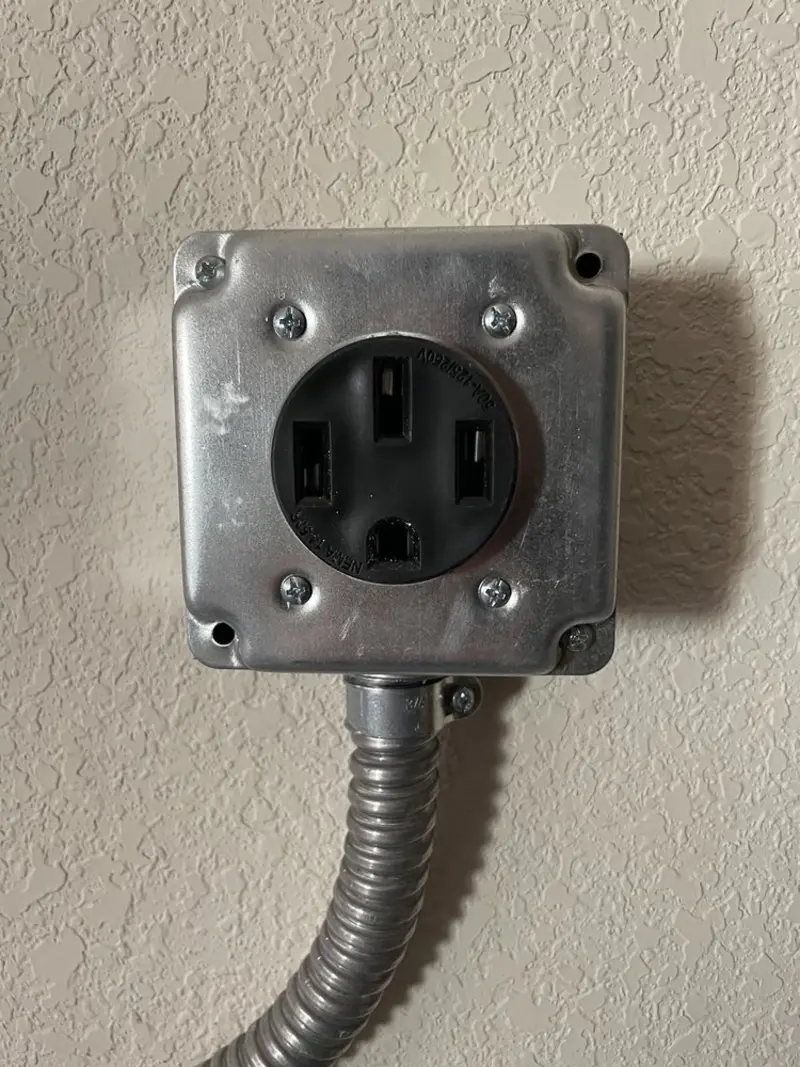 NEMA 14-50 outlet installed for Electrical Panel Upgrade in Norton